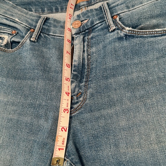 MOTHER Denim The Looker Ankle Fray Jeans in Love Gun Sz 27 - Picture 8 of 11